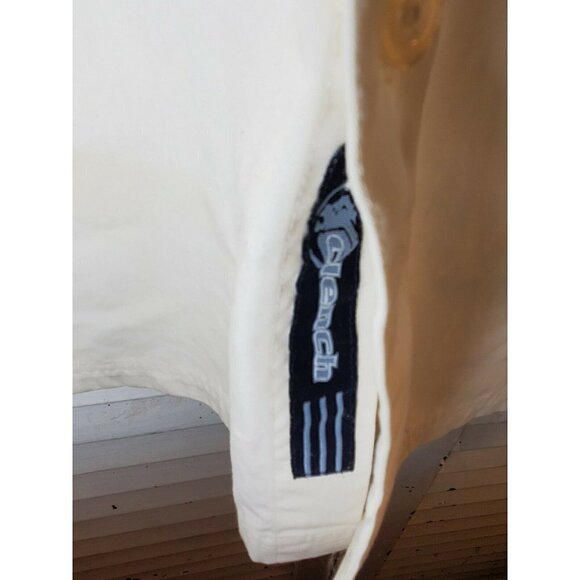 Mens Clench Jeans Size XL‎ Short Sleeve White Butto - Picture 5 of 6